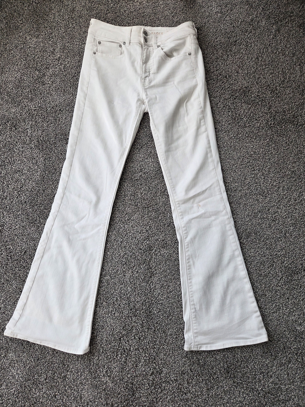 American Eagle Outfitters White Flare Jeans